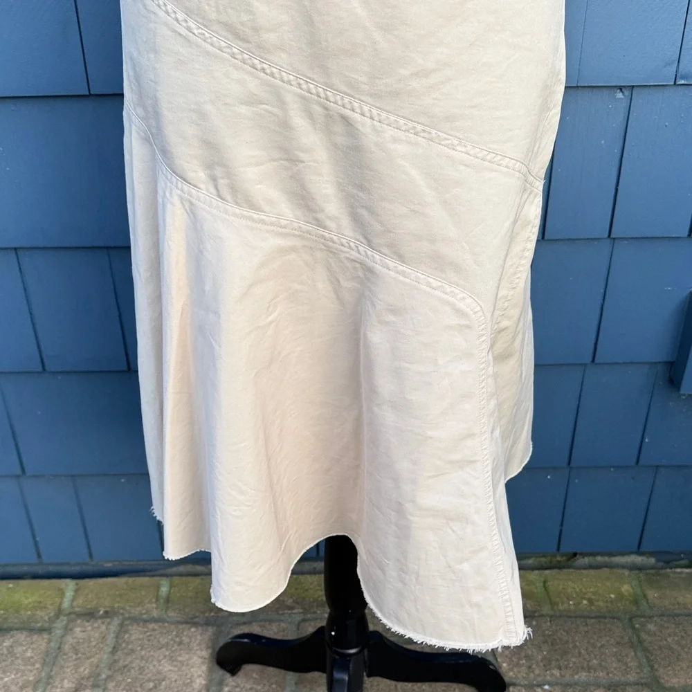 Margaret O'Leary Cream A-Line Midi Skirt